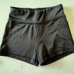 Justice active girls black shorts